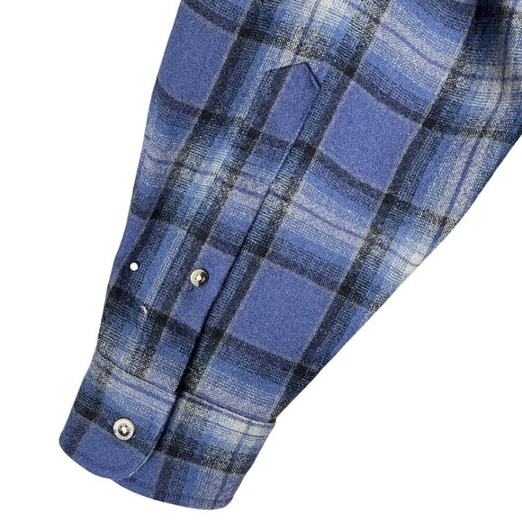 VTG Pendleton Men M 100% Wool Flannel Shacket Vintage Jacket Flannel Fully Lined - Picture 7 of 16